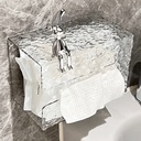 علبة مناديل اكليريك بدبدوب ثري دي لغرف النوم والأطفال والحمام بلزق دبل فيس قوي