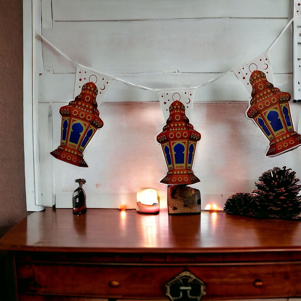 فرع زينة فوانيس 3 متر لتجديد وتغير الديكور والأحتفال بالشهر الكريم