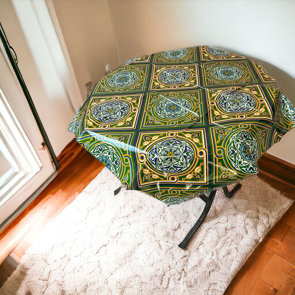 سفرة رمضان بلاستيك بتصميم خيامي قابل للتنظيف واعادة الاستخدام لاجواء رمضان