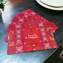 مفارش ثلاجة رمضانية 4 قطع بأشكال وألوان مختلفة قابل للغسيل