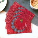 مفارش ثلاجة رمضانية 4 قطع بأشكال وألوان مختلفة قابل للغسيل