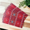 مفارش ثلاجة رمضانية 4 قطع بأشكال وألوان مختلفة قابل للغسيل