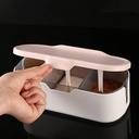 طقم توابل 3 قطع قابلة للفك للأستخدام بمفردها بمعالق وغطاء محكم الغلق