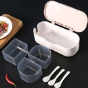 طقم توابل 3 قطع قابلة للفك للأستخدام بمفردها بمعالق وغطاء محكم الغلق