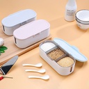 طقم توابل 3 قطع قابلة للفك للأستخدام بمفردها بمعالق وغطاء محكم الغلق