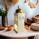 مئذنة مضيئة وبصوت لتجديد الديكور وإضفاء أجواء رمضانية مميزة من الجبس