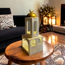 فانوس مرحب يا هلال مضئ علي شكل مسجد من الجبس