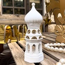 فانوس مرحب مرحب يا هلال مضئ شكل مئذنة من الجبس