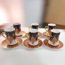 طقم شاي استكانة 12 قطعة مزين برسومات رمضانية مميزة من البورسلين