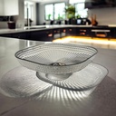 طبق اكليريك شفاف بقاعدة قابله للفك انيق لتقديم  الفاكهه والمكسرات والكاندي