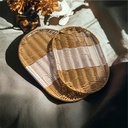 طقم صواني قطعتين لحمل وتقديم العيش والطعام علي السفرة بشكل شيك بمقاسات مختلفة