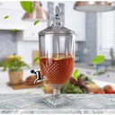 ديسبنسر عصائر زجاج 5 لتر بغطاء محكم الغلق مع حنفية لسهولة الأستخدام