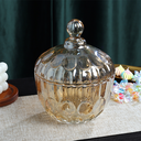 بونبونيرة كريستال عسلي شفاف لحفظ وتقديم الشكولاتة والبونبون والكاندي لضيوفك بشكل شيك ومميز