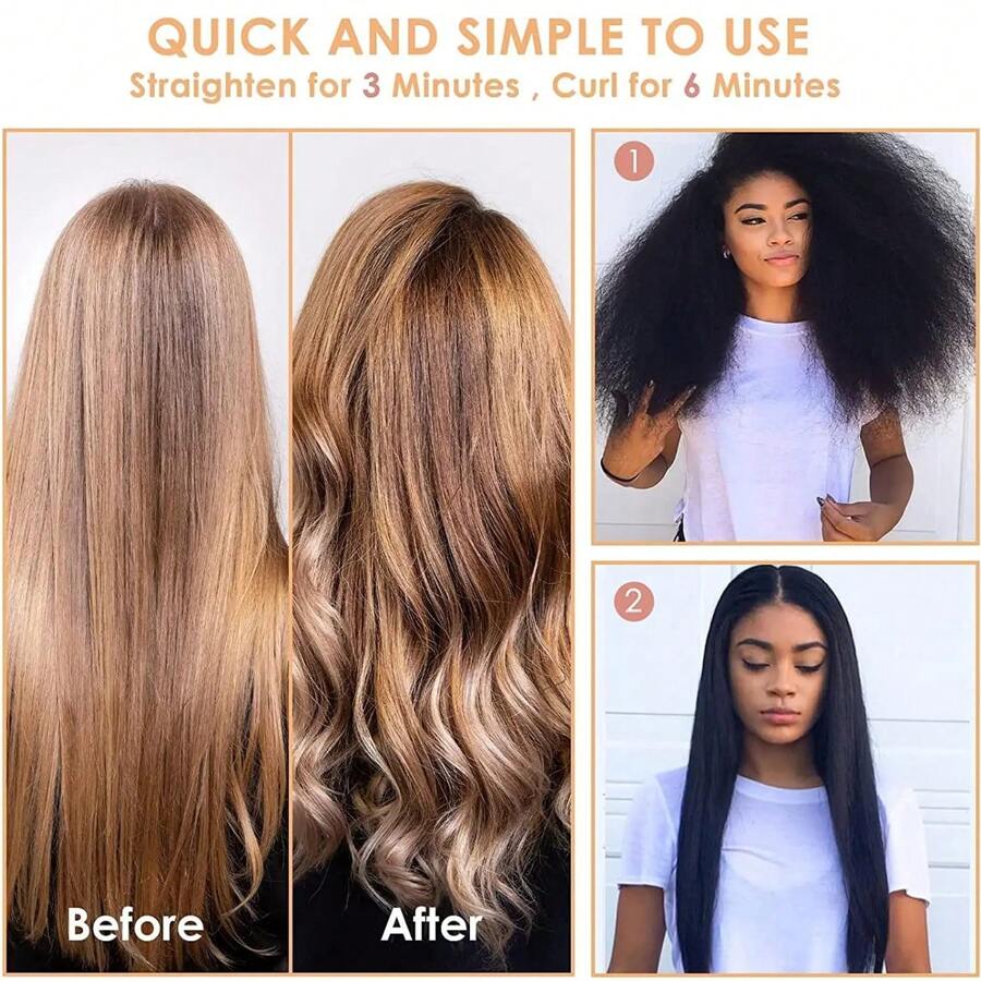 مشط كهربائي  سيراميك لفرد الشعر و الذقن بسهولة للرجال و النساء تعمل ب 4 مستويات حرارة