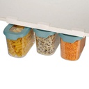 ديسبنسر الحبوب والبقوليات 3 قطع القابل للتعليق أسفل الدرف لزيادة المساحة