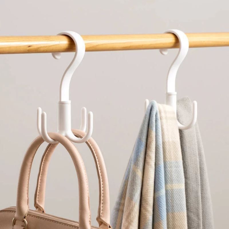 شماعة هوك دواره  لتعليق الملابس والشنط والكرافتات لتنظيم وتوفير المساحة في الدولاب