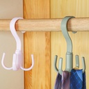 شماعة هوك دواره  لتعليق الملابس والشنط والكرافتات لتنظيم وتوفير المساحة في الدولاب