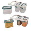 ديسبنسر الحبوب والبقوليات 3 قطع القابل للتعليق أسفل الدرف لزيادة المساحة