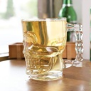 مج شكل جمجمة ثري دي زجاج شفاف بيد لشرب العصائر و النسكافية 245 ملي