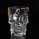 مج شكل جمجمة ثري دي زجاج شفاف بيد لشرب العصائر و النسكافية 245 ملي