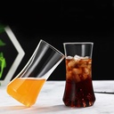 كوباية مدببة  280 ملي زجاج  شفاف لشرب وتقديم العصائر والأيس كوفي والنسكافيه  للضيوف بشكل شيك