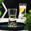 كوباية مدببة  280 ملي زجاج  شفاف لشرب وتقديم العصائر والأيس كوفي والنسكافيه  للضيوف بشكل شيك