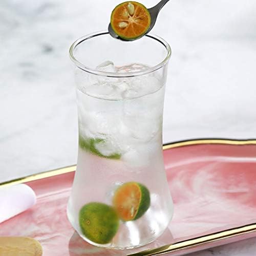 كوباية مدببة  280 ملي زجاج  شفاف لشرب وتقديم العصائر والأيس كوفي والنسكافيه  للضيوف بشكل شيك