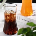 كوباية مدببة  280 ملي زجاج  شفاف لشرب وتقديم العصائر والأيس كوفي والنسكافيه  للضيوف بشكل شيك