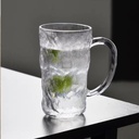 طقم  6 قطع مج زجاج صخري 600 ملي بيد لشرب و تقديم العاصائر و المشروبات الساخنه