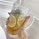 طقم  6 قطع مج زجاج صخري 600 ملي بيد لشرب و تقديم العاصائر و المشروبات الساخنه