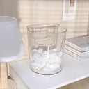 باسكت قمامة اكليريك شفاف بيد لسهولة الحمل مناسب لغرف النوم والمطبخ والحمام