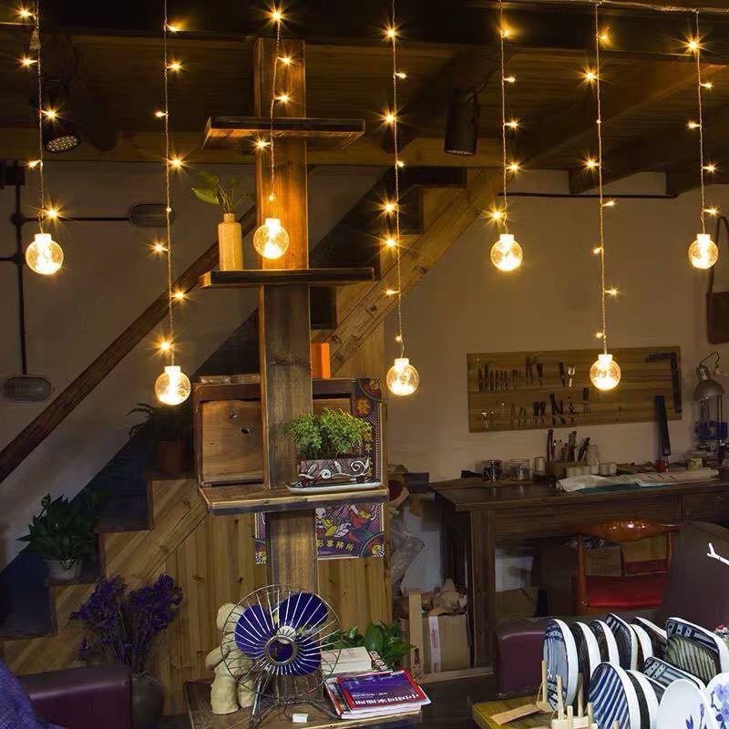 فرع زينة علي شكل لمبة 12 قطعة مميزة لاجواء رمضان