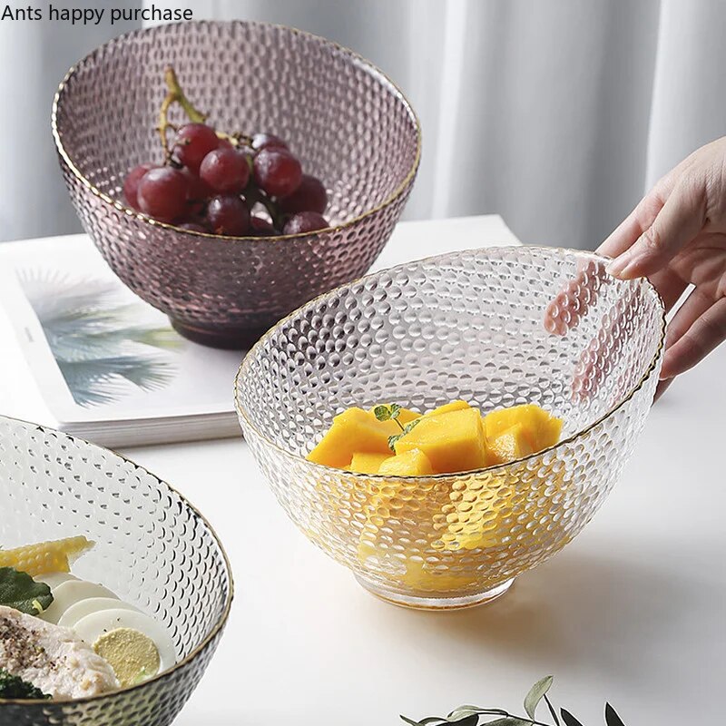 بوله اكليريك بيضاوية بحواف جولد لحمل و تقديم الفاكهة و الخضار بشكل شيك