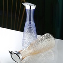 زجاجة مياه 1100ملي اكيليريك شفاف بغطاء محكم الغلق لتقديم المياةو العصائر والمشروبات في رمضان