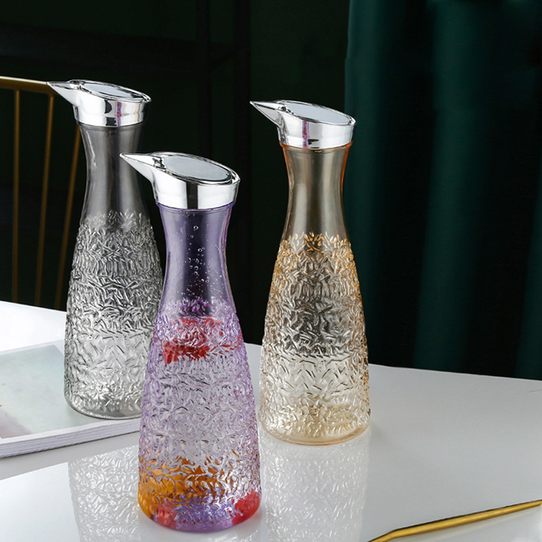 زجاجة مياه 1100ملي اكيليريك شفاف بغطاء محكم الغلق لتقديم المياةو العصائر والمشروبات في رمضان