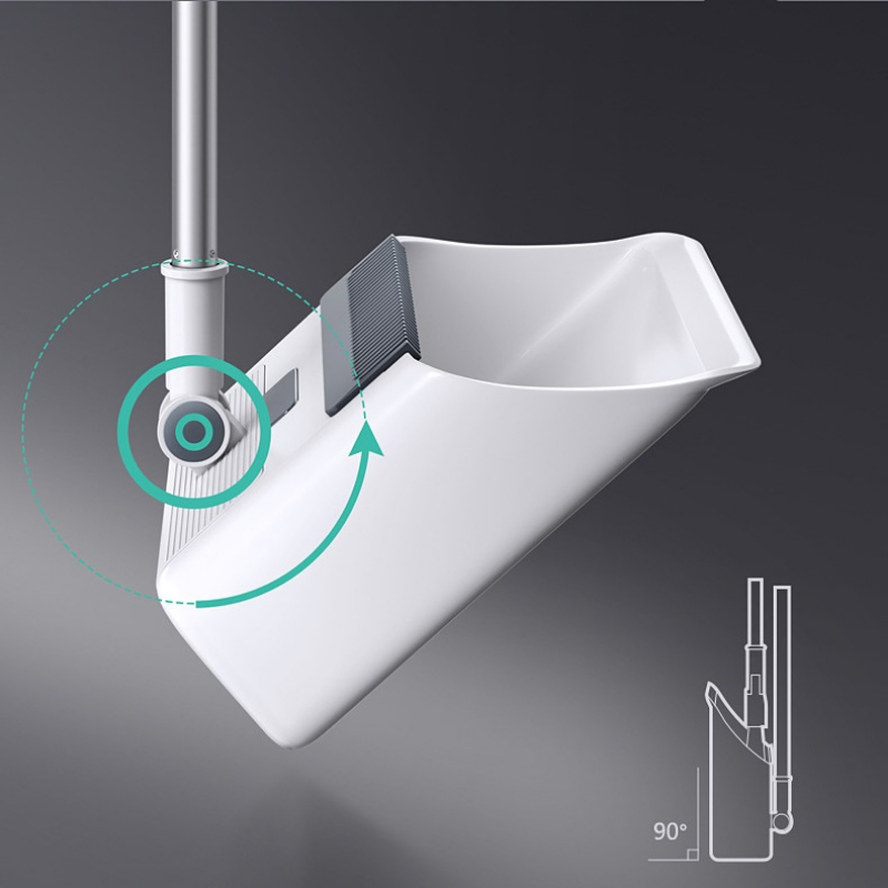 طقم تنظيف 3*1 مقشة وفرشاه وجاروف بسنون لسهولة تنظيف والاستخدام بيد معدن