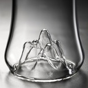 كوباية زجاج بجبل جليدي ثري دي من الداخل لشرب وتقديم العصائر والمشروبات الغازية 280 ملي