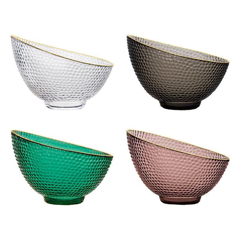 بوله اكليريك بيضاوية بحواف جولد لحمل و تقديم الفاكهة و الخضار بشكل شيك