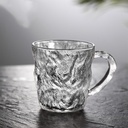 مج زجاج شفاف صخري بيد لشرب و تقديم العصائر و المشروبات الساخنة