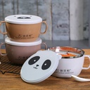 حلة باندا للنودلز والشوربة والملوخية من الإستانليس والبلاستيك لحفظ حرارة الطعام بيد