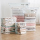 كيس تخزين فاكيوم للملابس والبطاطين موفرة للمساحة محكمة الغلق بسوستة حجم 80*100 سم