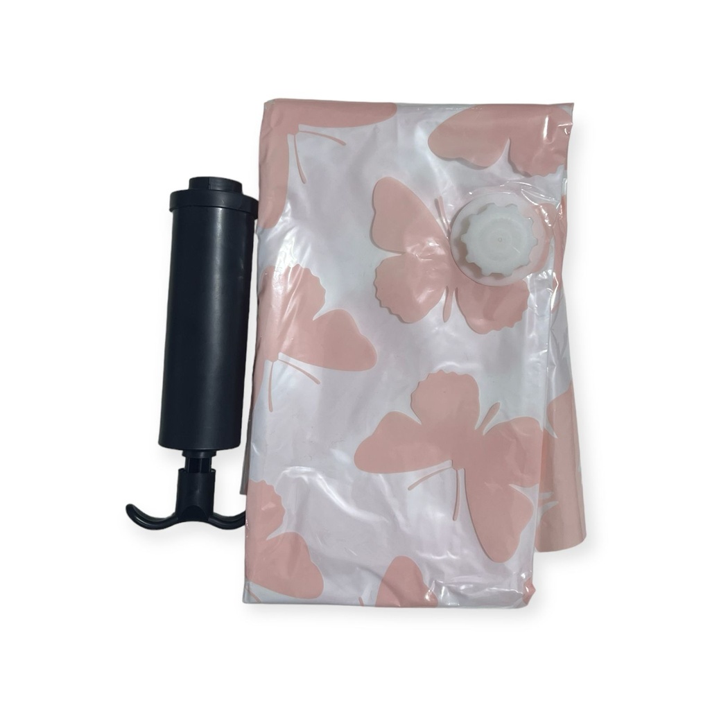 كيس فاكيوم لتخزين الملابس والبطاطين يوفر مساحات الدواليب والشنط  مع أداة يدوية لشفط الهواء