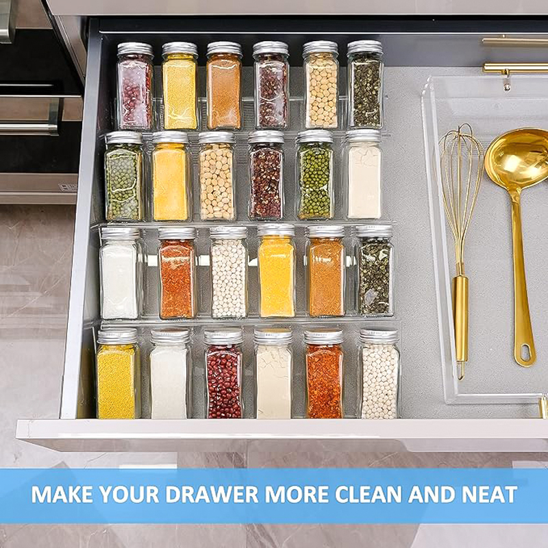 استاند ورف اكليريك حامل ومنظم لبرطمانات التوابل داخل الأدراج وعلي رخامة المطبخ