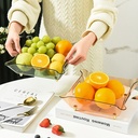 صينية اكليريك عسلي شفاف لحمل وتقديم الفواكه والخضروات للضيوف بشكل شيك بيد لسهولة الحمل