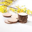 طقم كوستر خشب 5 قطع بمقاسات مختلفة لحمل الأكواب والشموع وقطع الديكور