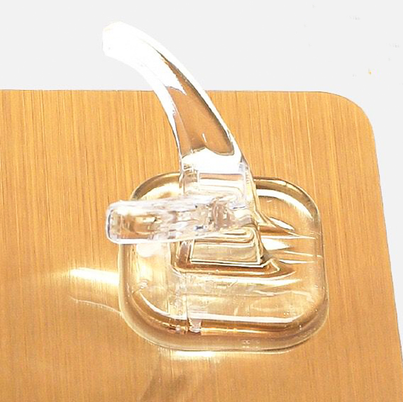 هوك شفاف 2 شماعة دبل فيس بديل للمسامير لتعليق الملابس وادوات الحمام والمطبخ بدون حفر وتخريم