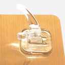 هوك شفاف 2 شماعة دبل فيس بديل للمسامير لتعليق الملابس وادوات الحمام والمطبخ بدون حفر وتخريم