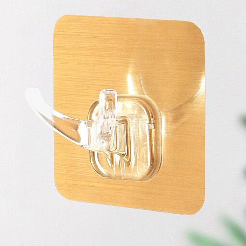 هوك شفاف 2 شماعة دبل فيس بديل للمسامير لتعليق الملابس وادوات الحمام والمطبخ بدون حفر وتخريم