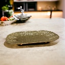 صينية جولد شيك لتقديم الفواكه والشوكولاته والكحك والبيتي فور للضيوف بشكل شيك