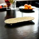 صينية جولد شيك لتقديم الفواكه والشوكولاته والكحك والبيتي فور للضيوف بشكل شيك